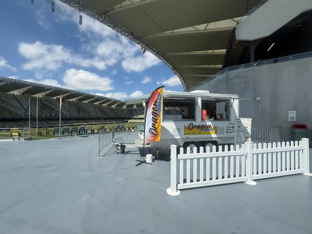 Oragon Kebab food truck set up at an outdoor venue